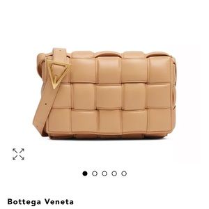 Bottega Veneta Cassette Crossbody (Almond / Gold)